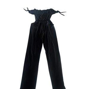 Derek Heart Black Off-Shoulder Jumpsuit